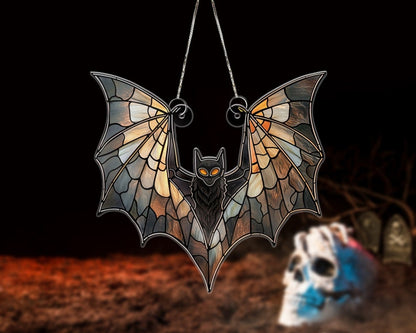 Bat Spooky Halloween Acrylic Window Decor Hanging