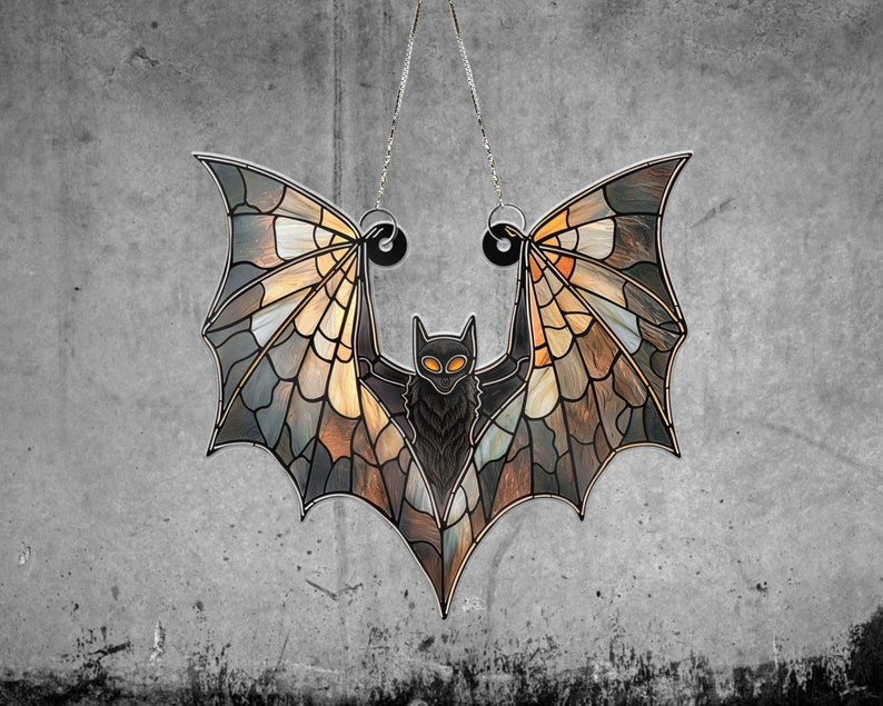 Bat Spooky Halloween Acrylic Window Decor Hanging