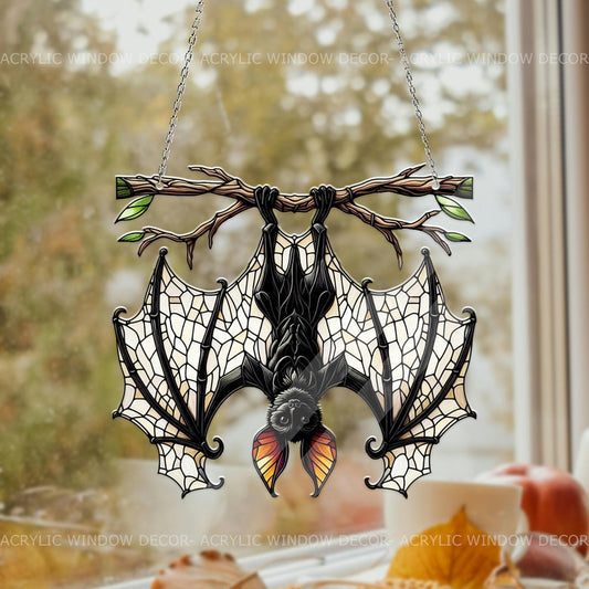 Bat Colorful 3 Acrylic Window Hanging, Indoor Decor, Bat lovers gift, Garden Gift, Home Decor