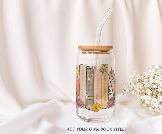 Custom Book Shelf Glass Tumbler