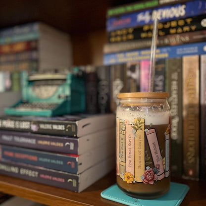 Custom Book Shelf Glass Tumbler