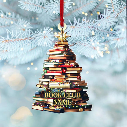 Personalized Book Tree Ornament, Perfect Gift For Book Lovers