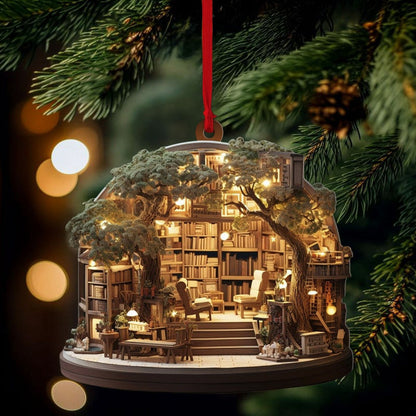 Christmas Bookstore Ornament - Perfect Gift For Book Lovers 2