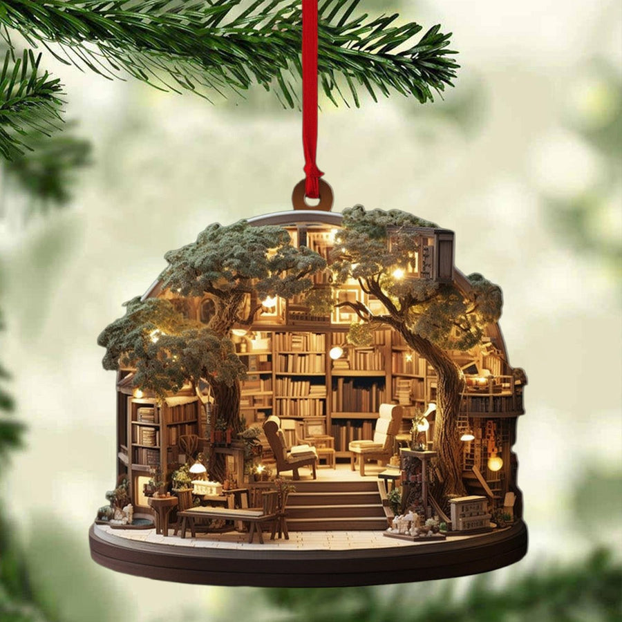 Christmas Bookstore Ornament - Perfect Gift For Book Lovers 2