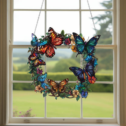 Butterfly Floral Acrylic Window Hanging, Window Hangings Home Decoration, Style Inspired Butterfly Gifts, Butterfly Decor, Gift For Garden