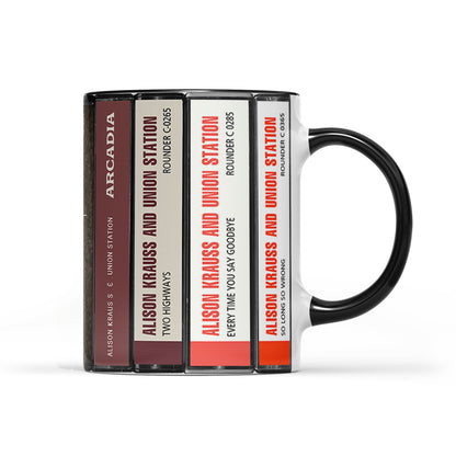 Alison Krauss & Union Station Albums Cassette Collection Retro Accent Mug