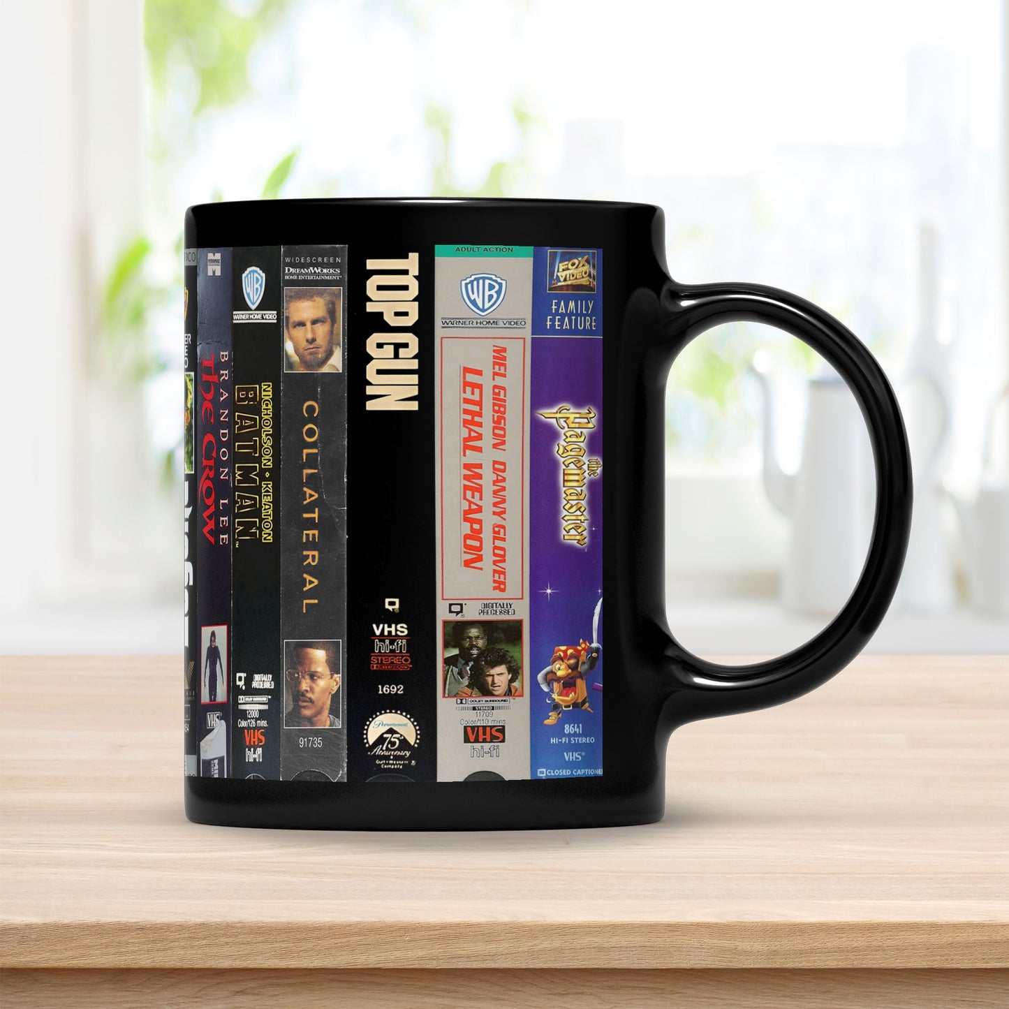 VHS Tape Classic Movies Nostalgic Black Mug
