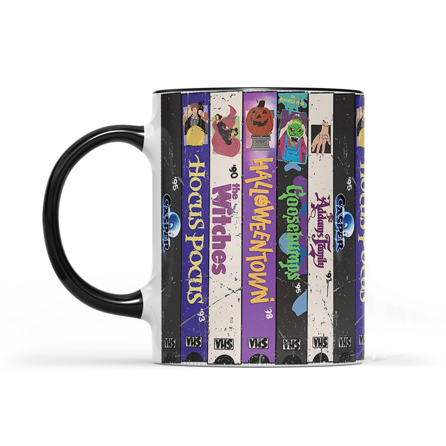 VHS Tape 90s Kids Halloween Movies Nostalgic Accent Mug