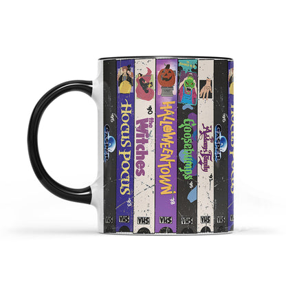 VHS Tape 90s Kids Halloween Movies Nostalgic Accent Mug