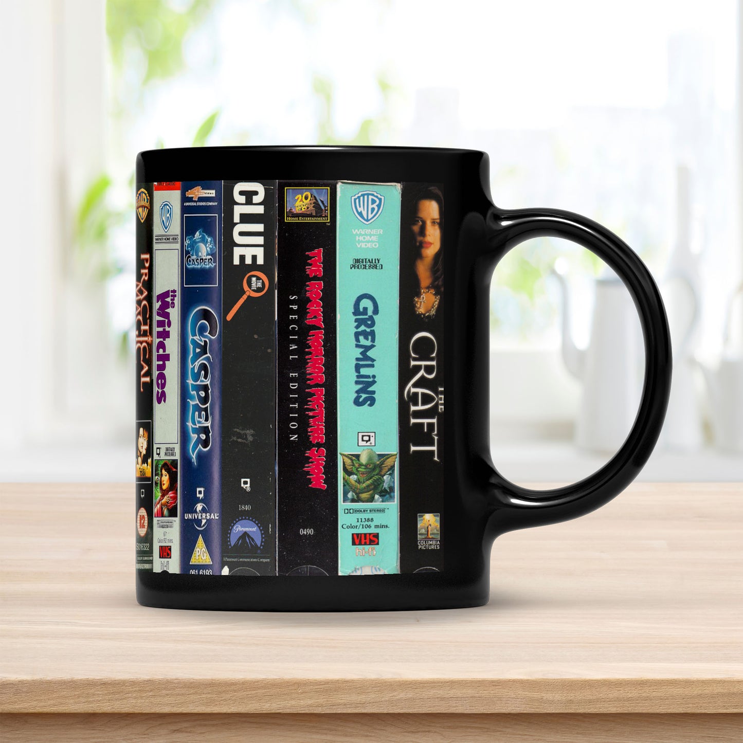 Throwback VHS Tape Cult Classic Movies Retro Nostalgic Black Mug