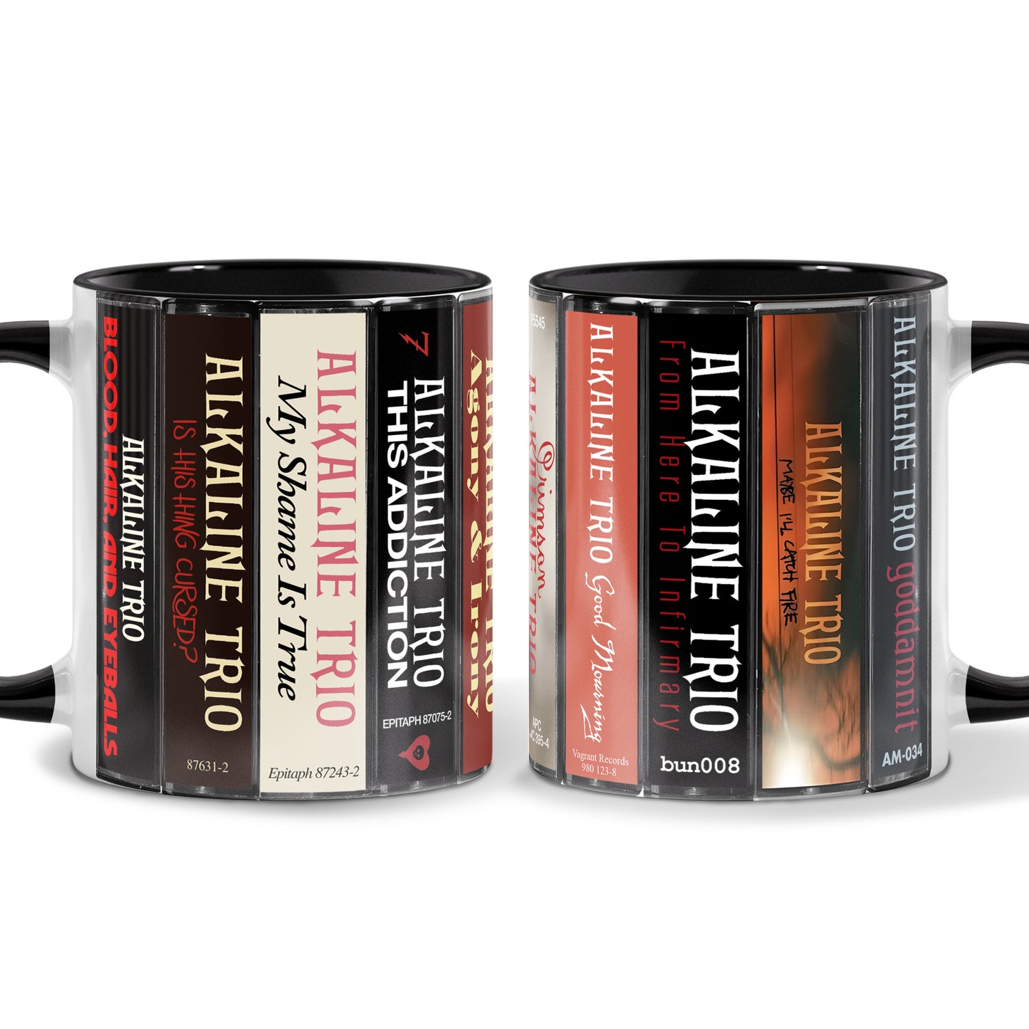 Alkaline Trio Albums Cassette Collection Retro Accent Mug