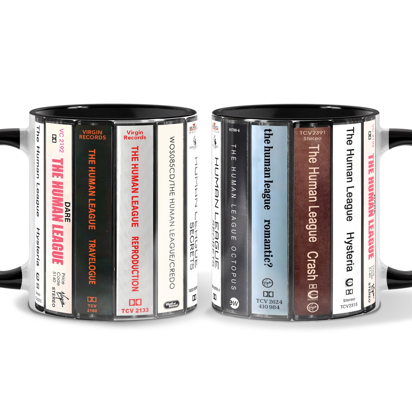 The Human League Albums Cassette Collection Retro Accent Mug