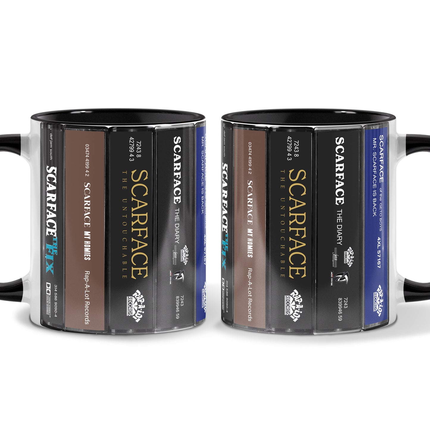 Scarface Albums Cassette Collection Retro Accent Mug