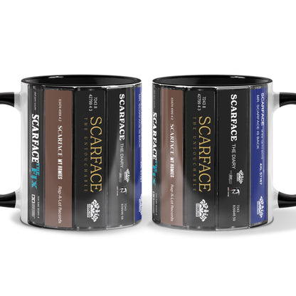 Scarface Albums Cassette Collection Retro Accent Mug
