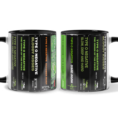 Type O Negative Albums Cassette Collection Retro Accent Mug