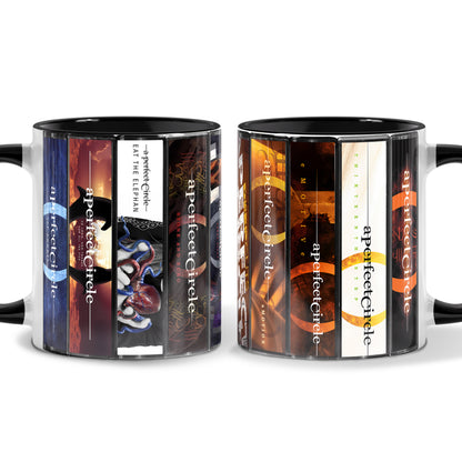 A Perfect Circle Albums Cassette Collection Retro Accent Mug