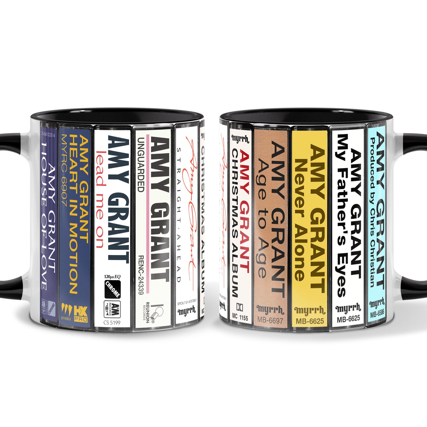 Amy Grant Albums Cassette Collection Retro Accent Mug