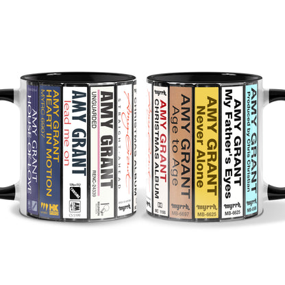 Amy Grant Albums Cassette Collection Retro Accent Mug
