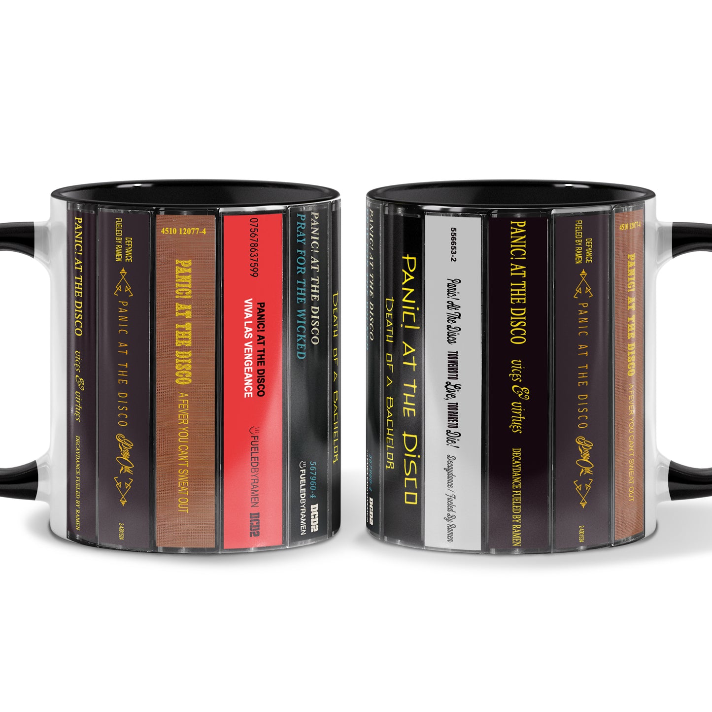 Panic! at the Disco Albums Cassette Collection Retro Accent Mug