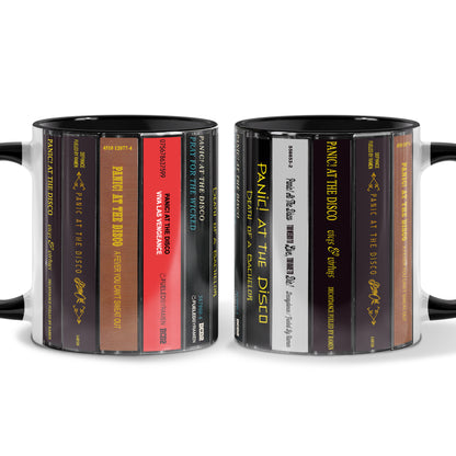 Panic! at the Disco Albums Cassette Collection Retro Accent Mug