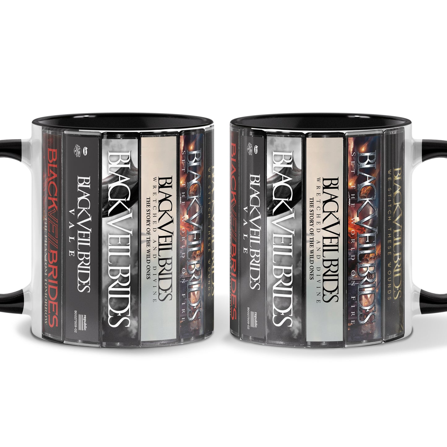 Black Veil Brides Albums Cassette Collection Retro Accent Mug