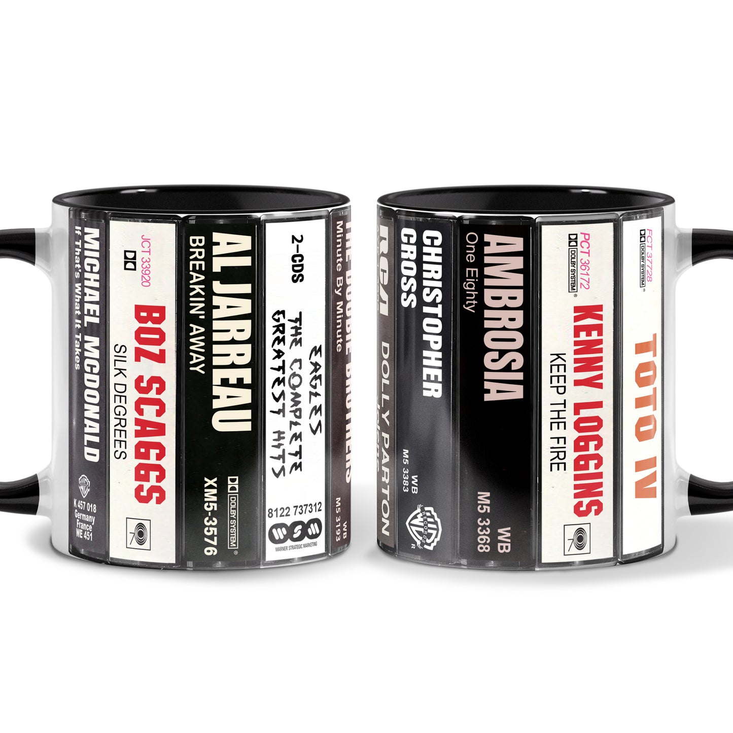 Yacht Rock Albums Cassette Collection Retro Accent Mug