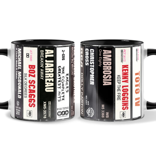 Yacht Rock Albums Cassette Collection Retro Accent Mug