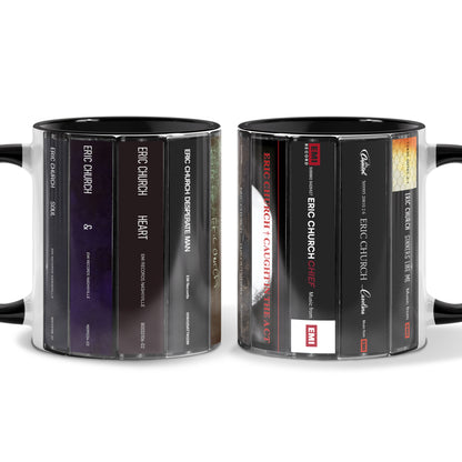 Eric Church Albums Cassette Collection Retro Accent Mug
