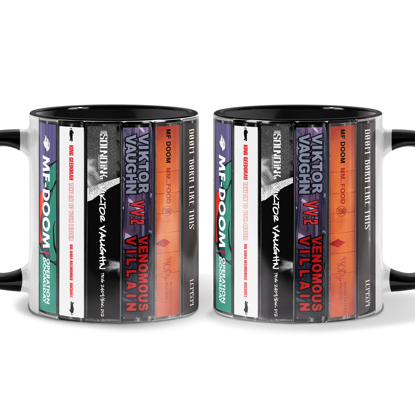 MF DOOM Albums Cassette Collection Retro Accent Mug