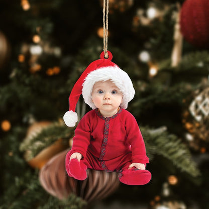 Baby Christmas Custom Face For Christmas Photo Ornament