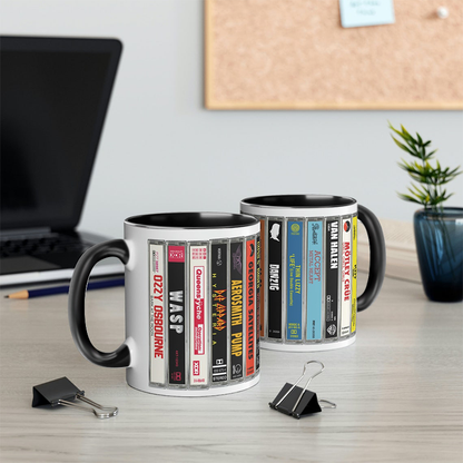 80s Metal Cassette Collection Accent Mug