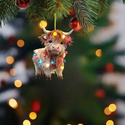 Cow Farm Acrylic Ornament Christmas - Gift For Cow Lover's