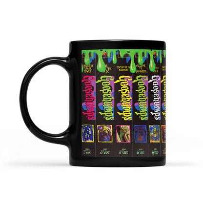 VHS Tape Halloween Goosebumps Movies Nostalgic Black Mug