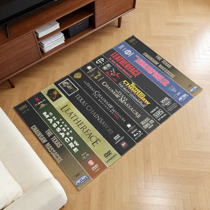 The Texas Chainsaw Massacre VHS Tape Movies Collection Indoor Rug