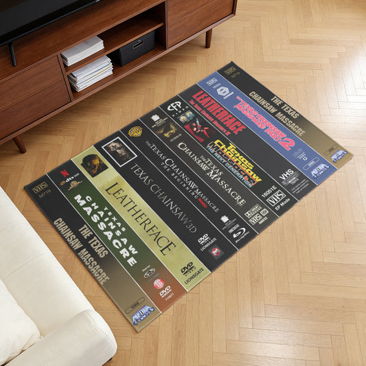 The Texas Chainsaw Massacre VHS Tape Movies Collection Indoor Rug