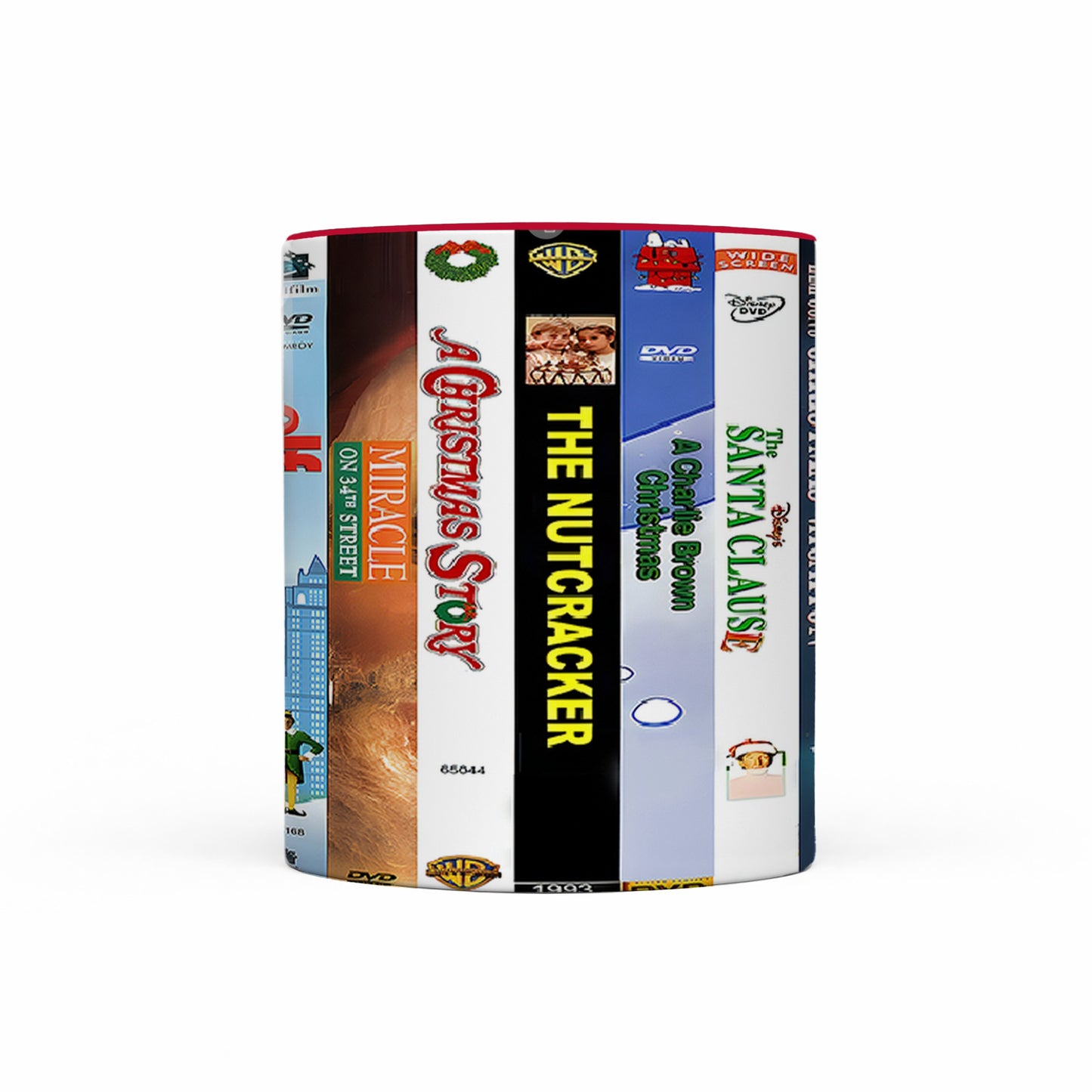 Classic Christmas Movies VHS Collection Red Accent Mug