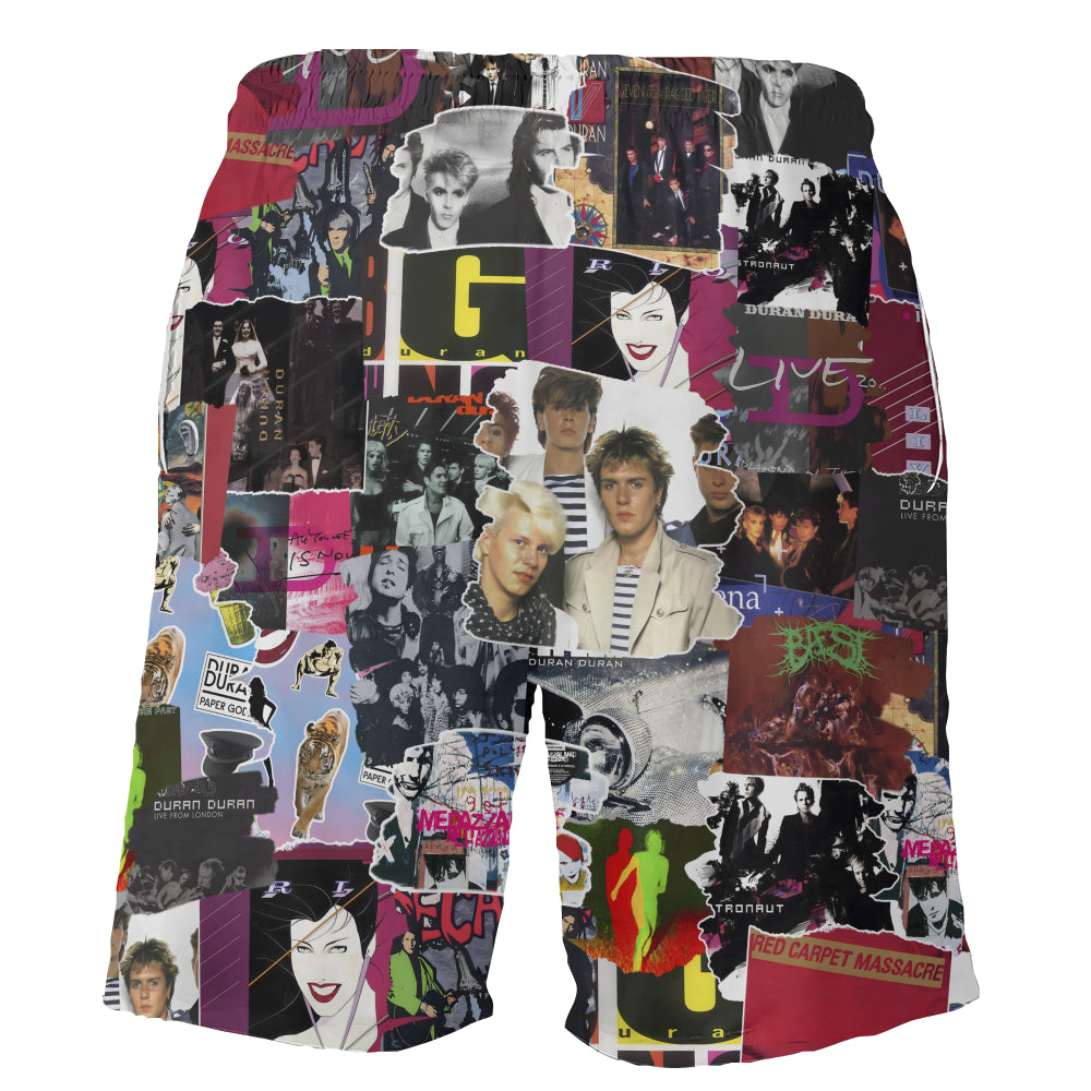 Duran Duran Albums Covers Collage Unisex Hawaiian Shorts