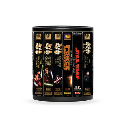 Retro VHS Tapes Star Wars Nostalgic Black Mug