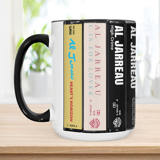 Al Jarreau Albums Cassette Collection Retro Accent Mug