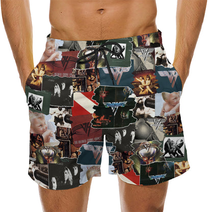 Van Halen Albums Covers Collage Unisex Hawaiian Shorts