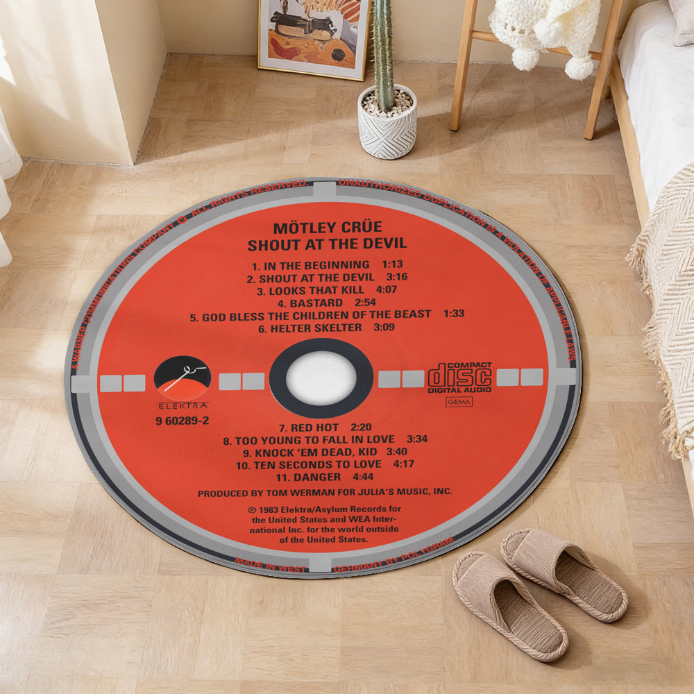 Motley Crue - Shout at the Devil Album Music CD Round Rug