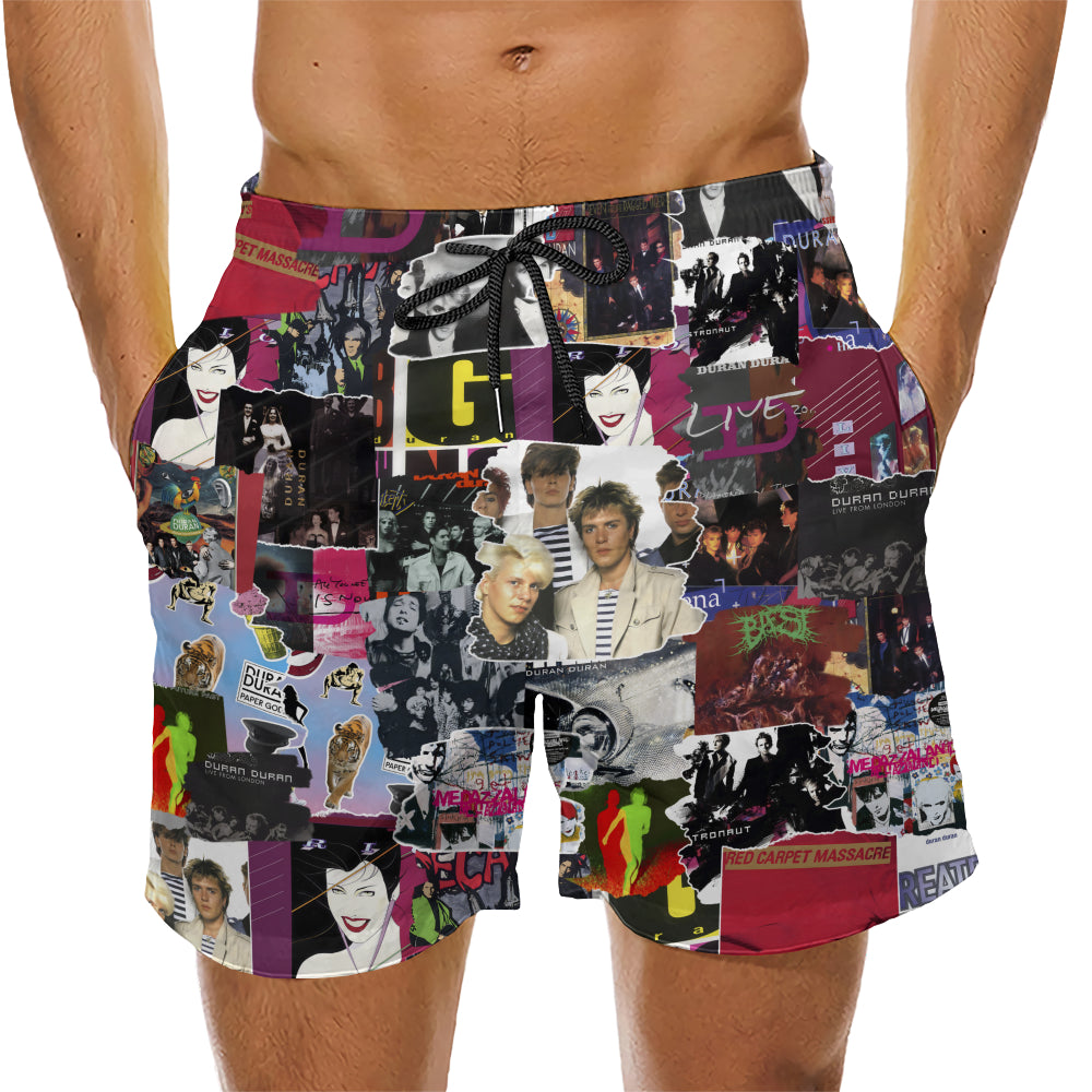 Duran Duran Albums Covers Collage Unisex Hawaiian Shorts