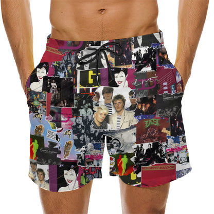 Duran Duran Albums Covers Collage Unisex Hawaiian Shorts