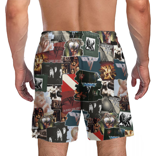Van Halen Albums Covers Collage Unisex Hawaiian Shorts