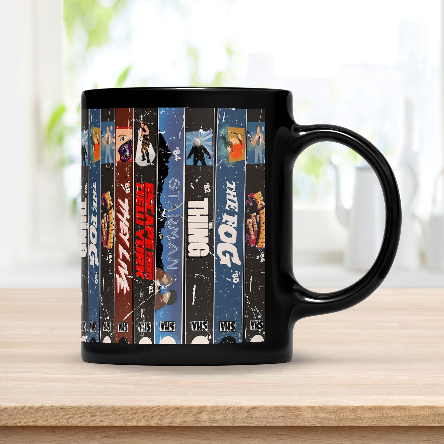 VHS Tape John Carpenter 80s Movies Nostalgic Black Mug