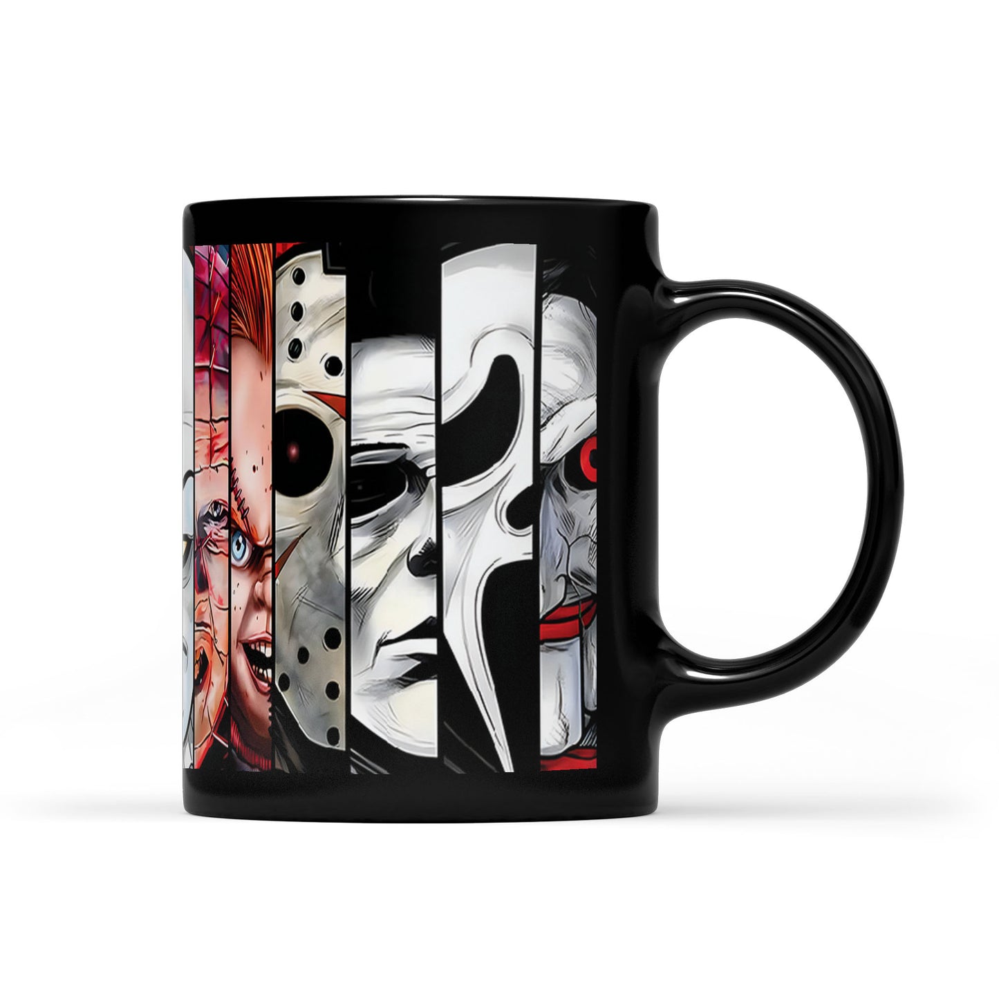 VHS Tape Halloween Movies Nostalgic Black Mug - Character Horror