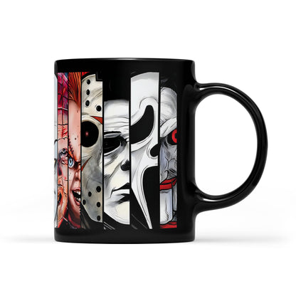 VHS Tape Halloween Movies Nostalgic Black Mug - Character Horror