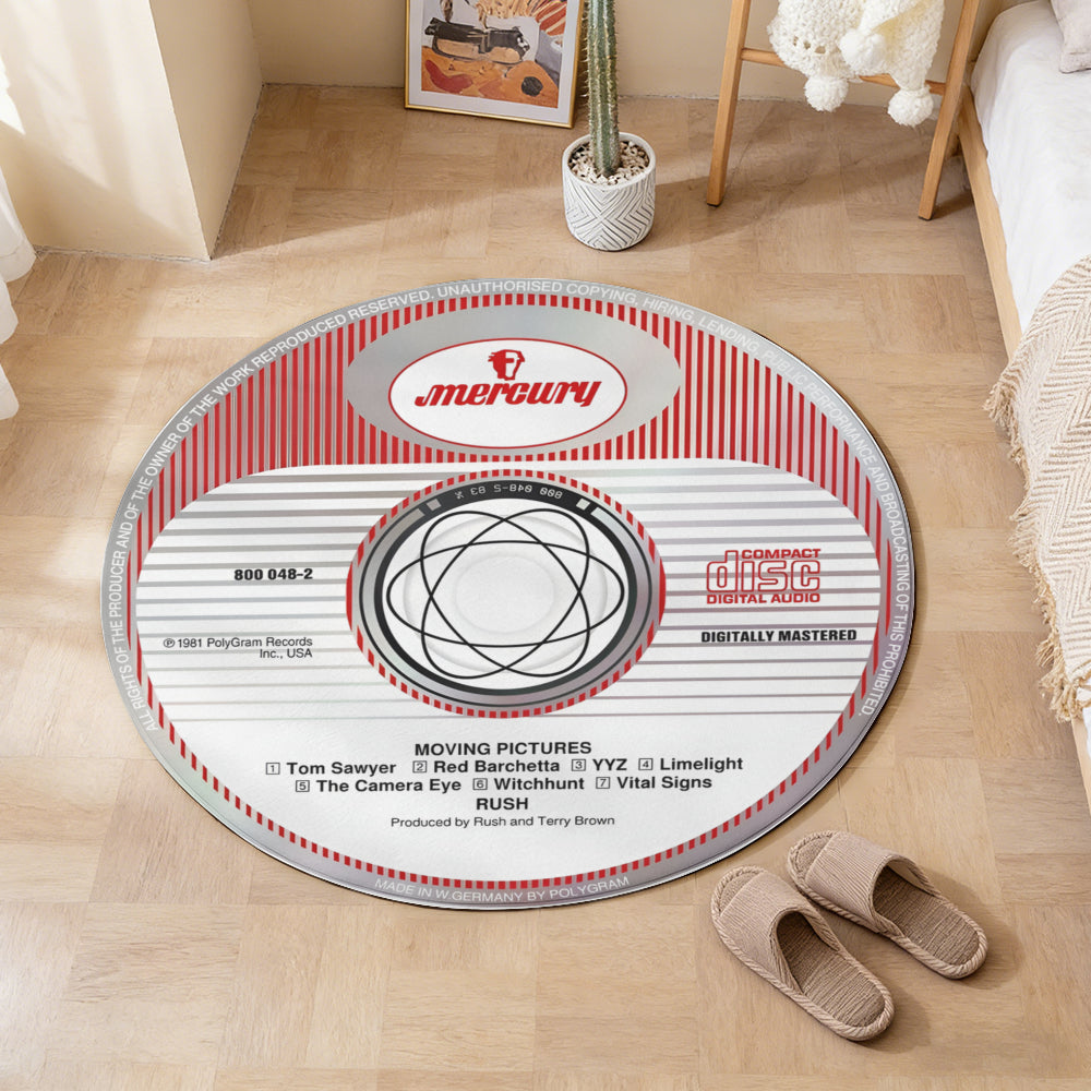 Rush - Moving Pictures Album Music CD Round Rug