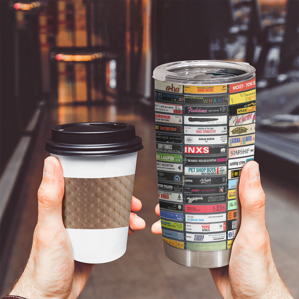 Classic 80s Single Tapes Cassette 20oz Tumbler