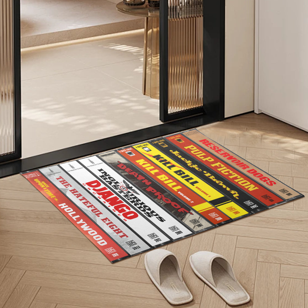 Quentin Tarantino VHS Tape Movies Collection Indoor Rug